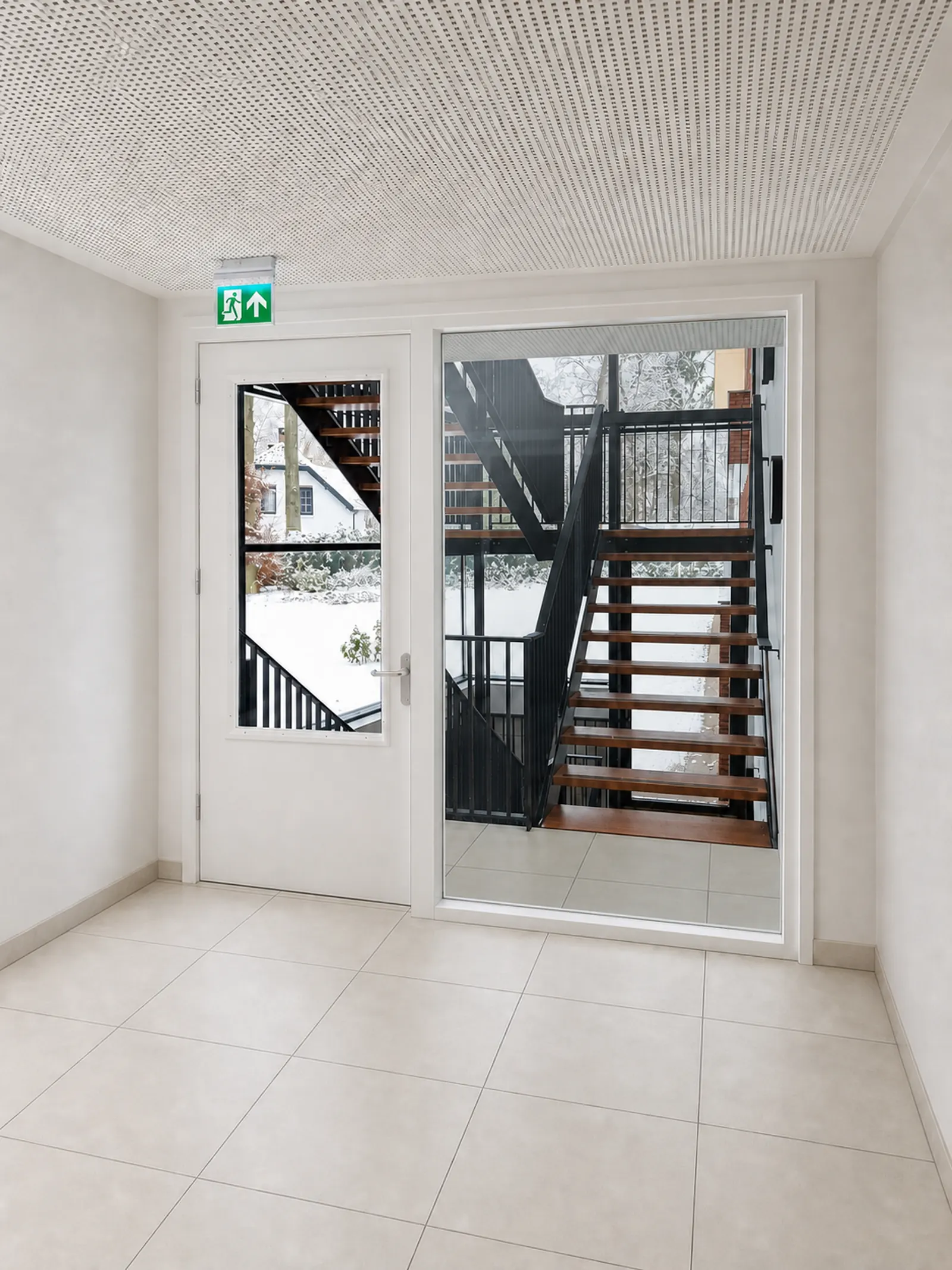 Schoon trappenhuis in een appartementencomplex